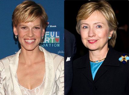 Hilary Swank, Hillary Clinton Hilary Swank, Hillary Clinton